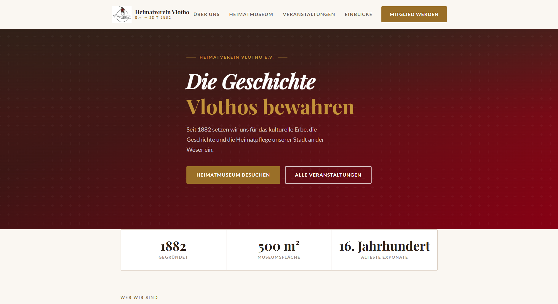 Startseite Heimatverein Vlotho – neue Gestaltung